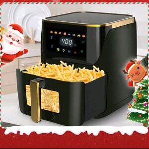 Stylish Black and Gold Air Fryer